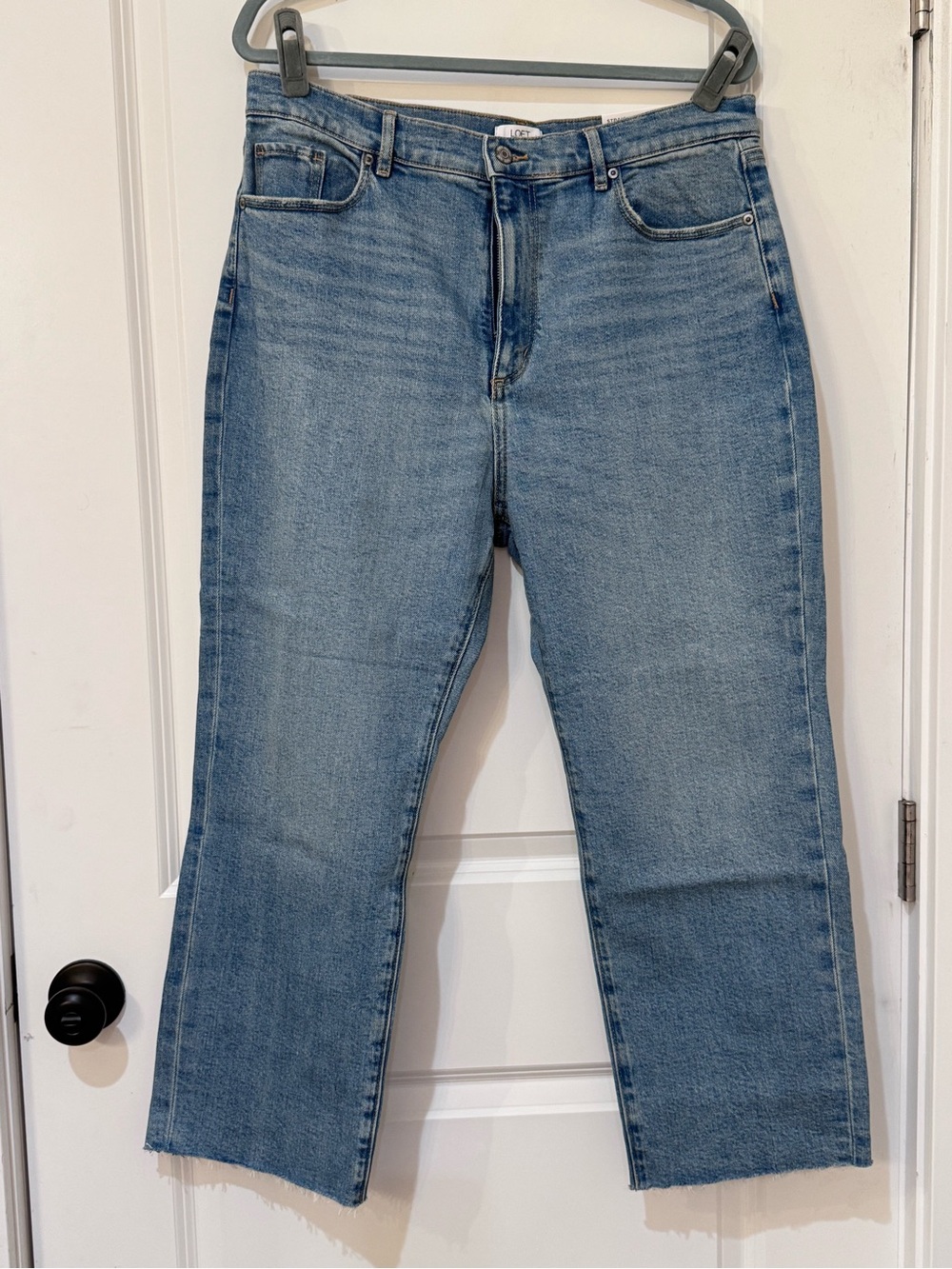 LOFT Straight Leg Jeans in Light Blue Wash